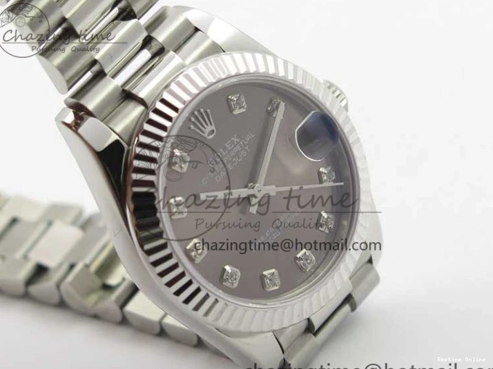 0416 Datejust 31mm 278275 SS BP Maker Best Edition Gray Crystals Markers Dial on SS President Bracelet SunProtective 3090